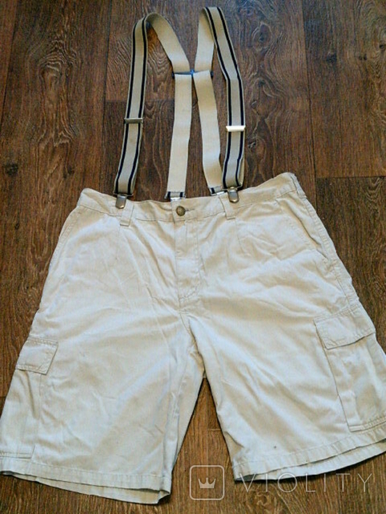 Abrams - фірмові легкі cotton штани +шорти 3 шт.+ підтяжки 2 ш+ футболка+ панама, фото №12