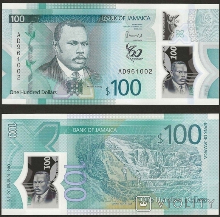 Ямайка Ямайка - 100 доларів 2022 ( 2023 ) comm. Полімер