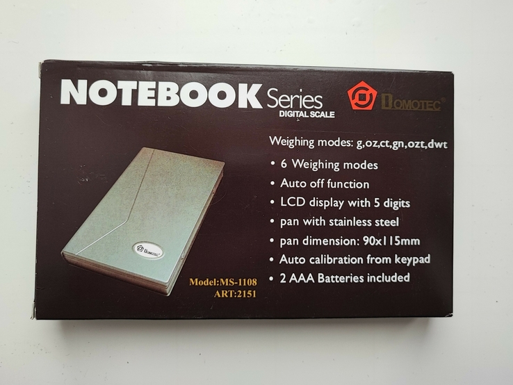 Ювелирные весы Notebook Series Digital Scale 1108-5, numer zdjęcia 2