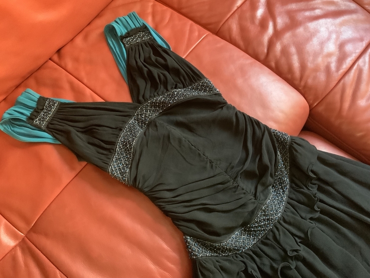 Платье bgn, натуральный шелк, бисер, франция, фото №3