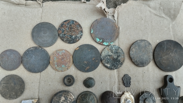 Разное с копа, копаное, монеты, пломба, пуговицы, ключи, фото №6