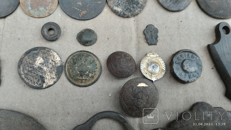 Разное с копа, копаное, монеты, пломба, пуговицы, ключи, фото №7