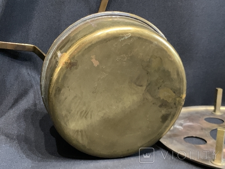 Велика антикварна кухонна конфорка з підставкою Bronze Hallmark Europe, фото №8
