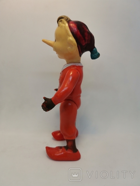 Pinocchio celluloid stamp SHZ USSR celluloid toy 18 cm, photo number 9