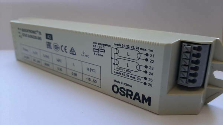 Электронный балласт ЭПРА QTZ8 2X36/220-240 VS20 OSRAM (59 шт.), numer zdjęcia 2