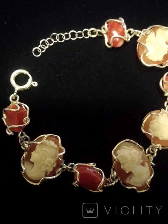 Cameo.Bracelet. Handmade.Italy., photo number 2