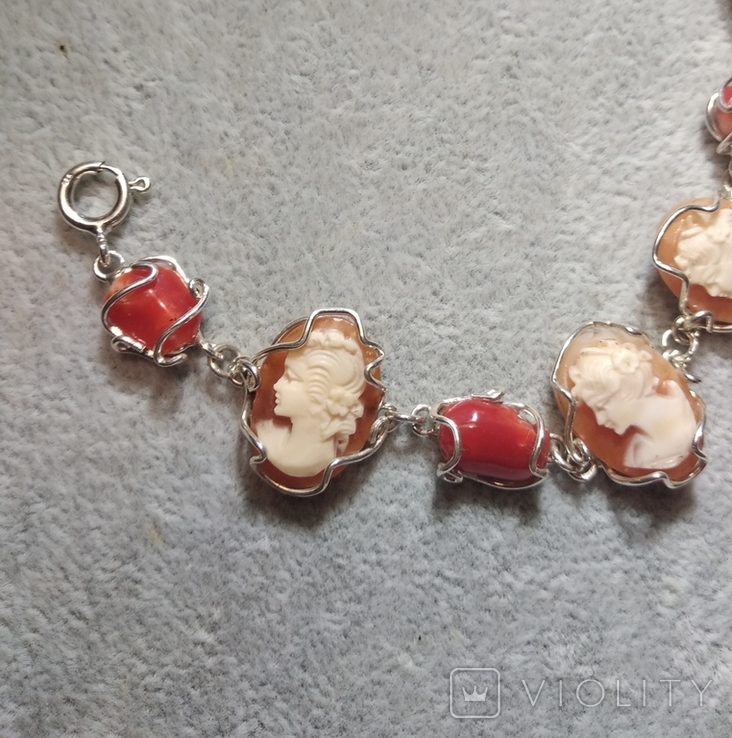 Cameo.Bracelet. Handmade.Italy., photo number 5