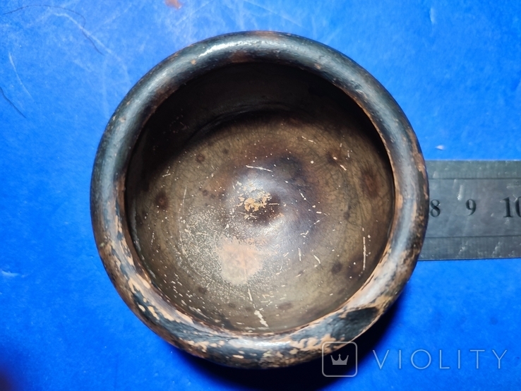 Античная чернолаковая солонка.4 в.до.н.э. Размер 65-30 мм. Греция., фото №4