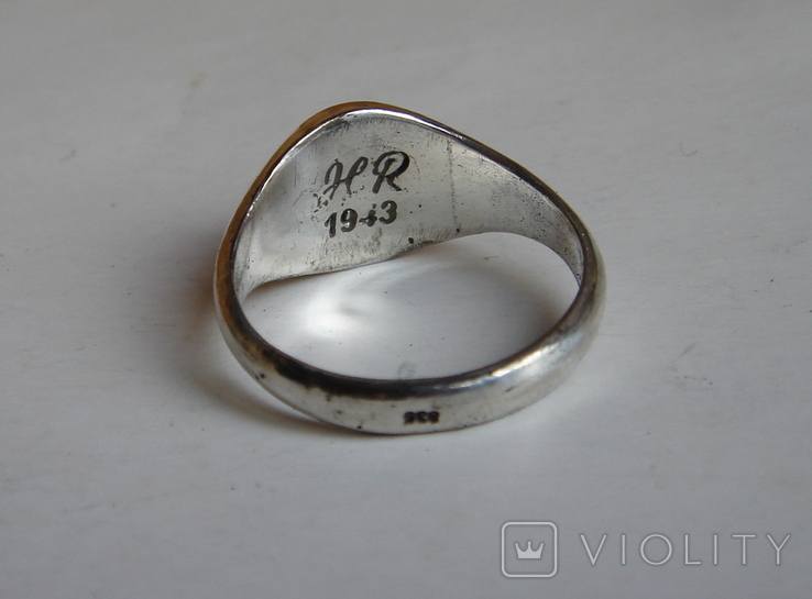 Серебряный перстень с изображением орла III Рейх копия, photo number 4
