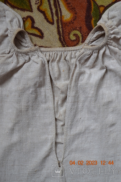 The shirt is old Ukrainian embroidered. Embroidery. Homespun hemp fabric. 116x67 cm. No. 5, photo number 7