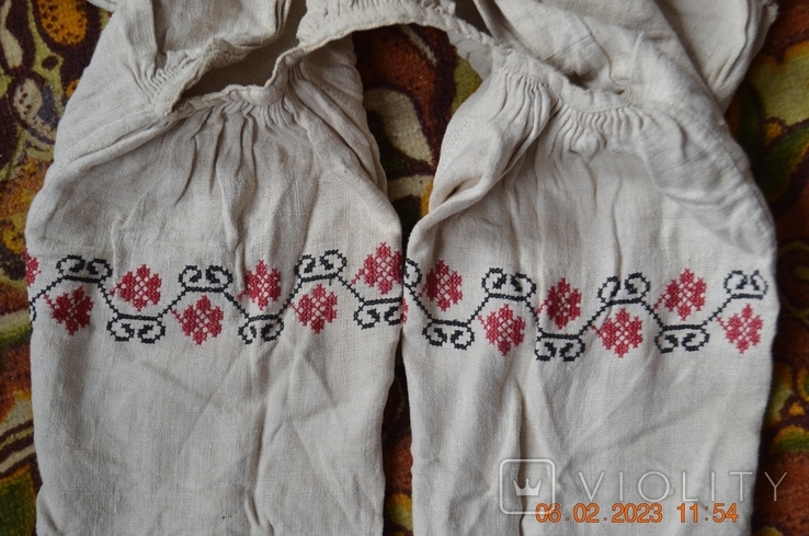 The shirt is old Ukrainian embroidered. Embroidery. Homespun hemp fabric. 110x70 cm. No. 6, photo number 3