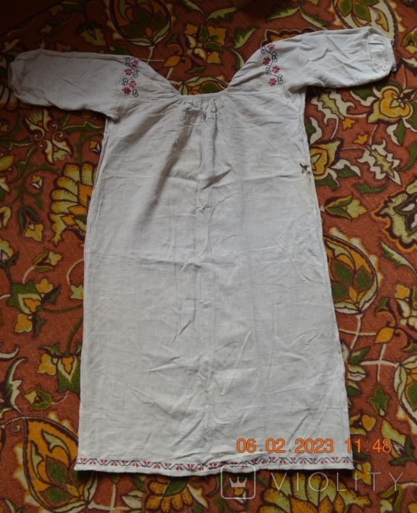 Koszula jest haftowana po staremukraińsku. Haft. Samodziałowa tkanina konopna. 110x70 cm. Nr 6, numer zdjęcia 7