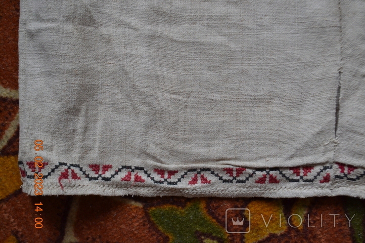 The shirt is old Ukrainian embroidered. Embroidery. Homespun hemp fabric. 110x70 cm. No. 6, photo number 10