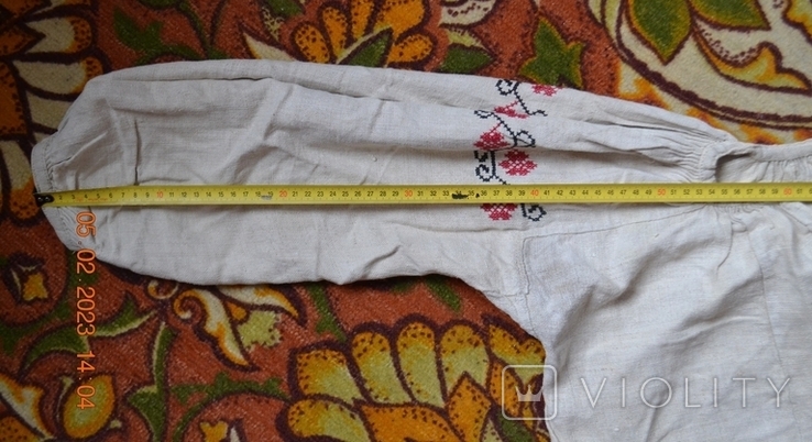Koszula jest haftowana po staremukraińsku. Haft. Samodziałowa tkanina konopna. 110x70 cm. Nr 6, numer zdjęcia 12