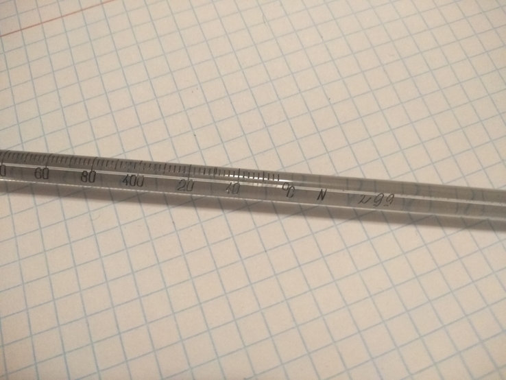 Термометр ртутний ТЛ-3 0-450 градусів Цельсія, фото №3