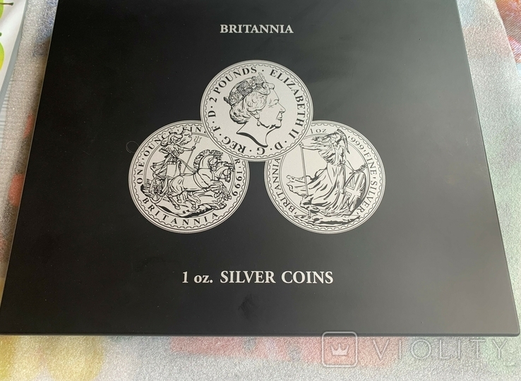 Коробка для 20 монет Британия, фирменная коробка под монеты 39 мм, фото №2