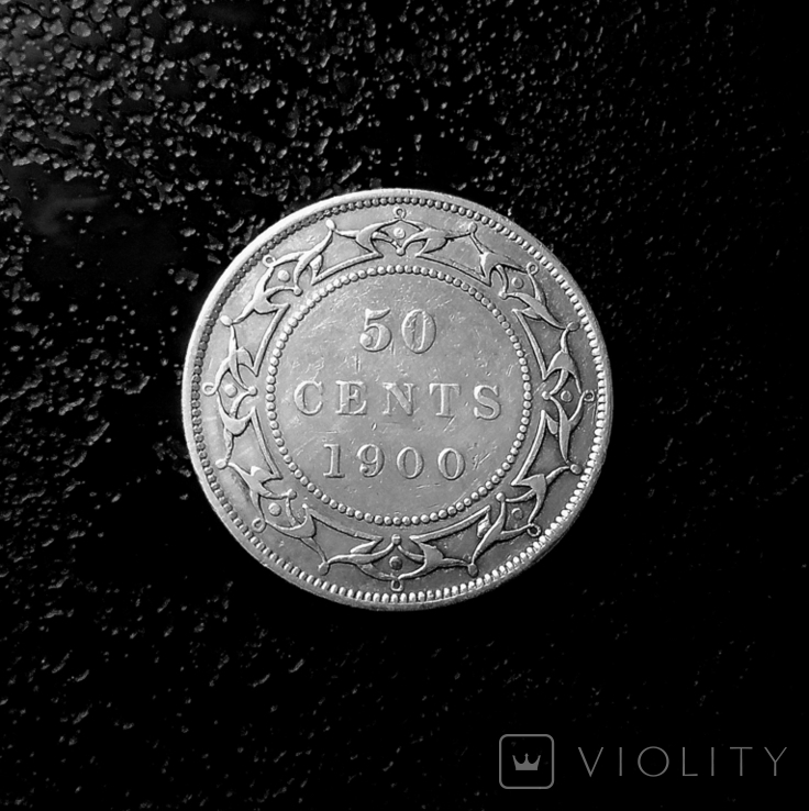 50 центов Ньюфаундленд 1900 серебро, фото №5