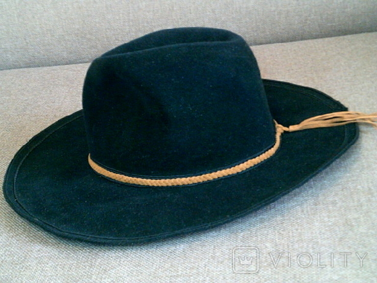 Чорний легкий капелюшок розм.55, фото №5