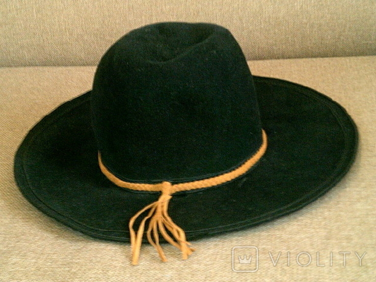 Чорний легкий капелюшок розм.55, фото №6