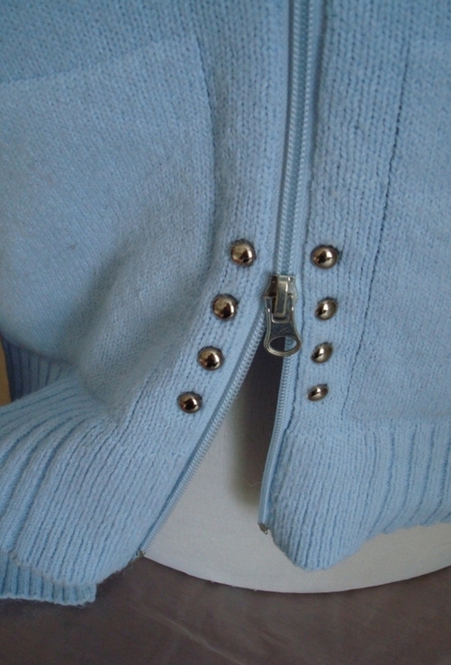 Pakkoo красивый молодежный укороченый свитер на замке полушерсть, photo number 5