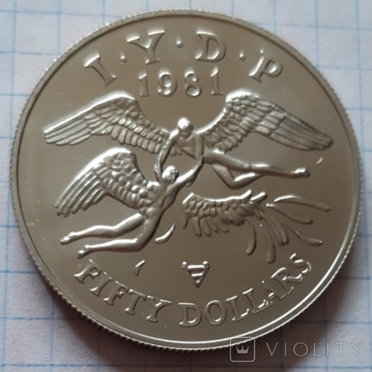 Східні Карибські Штати, 50 доларів, 1981 рік, срібло, фото №4