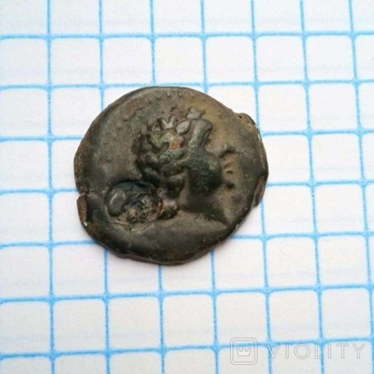 Монета Апполон лира с надчеканом, фото №2
