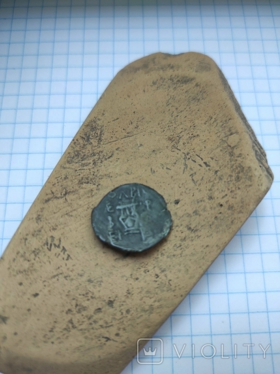 Монета Апполон лира с надчеканом, фото №11