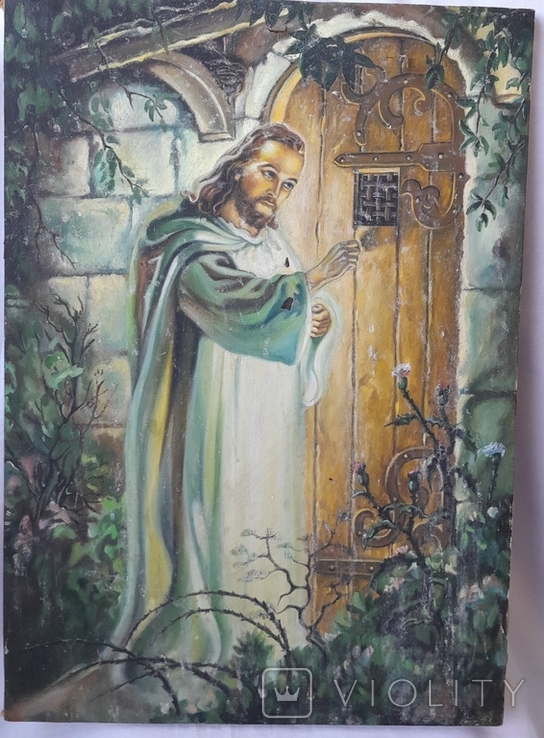  Картина "Иисус Христос стучит в дверь "(34*48), фото №3