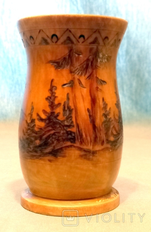 Тара для меду з ложкою з деревини СРСР, фото №6