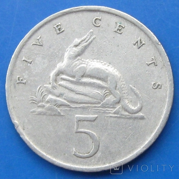 Ямайка 5 центов 1969, фото №2