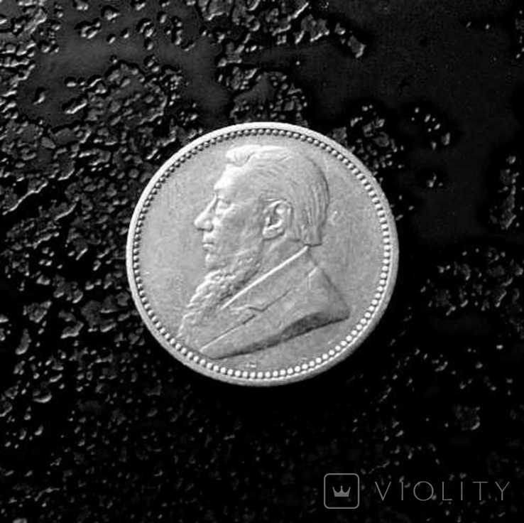 6 пенсов Южная Африка (ЮАР) 1896 состояние серебро, photo number 4