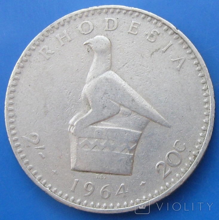 Родезия 20 центов 1964, фото №2