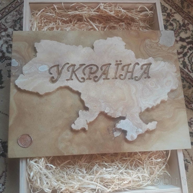 Карта Украины из камня., фото №2