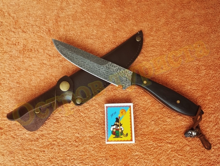 Нож охотничий тактический Ястреб с чехлом 21.5 см, фото №3