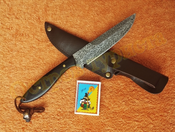 Нож охотничий тактический Ястреб с чехлом 21.5 см, фото №4