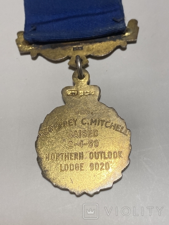 Масонская медаль 1959 год. Серебро. (О1), фото №5
