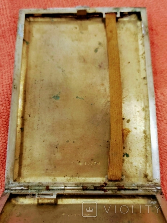 Срібний портсигар,позолота, фото №5
