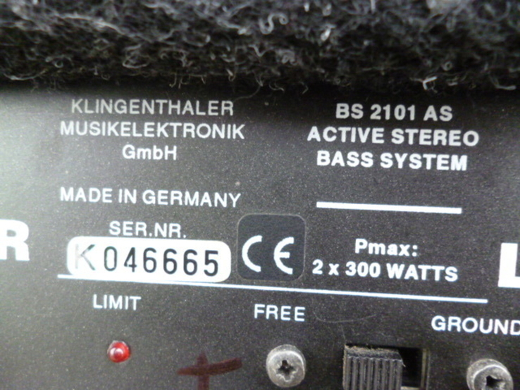 Сабвуфер BS 2101 AS Activ stereo bass system 2-300W - Активна система з Німечч, фото №11