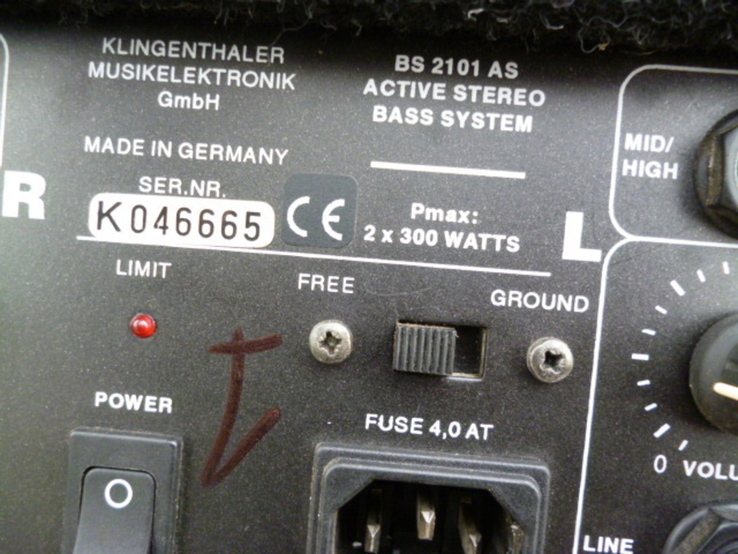 Сабвуфер BS 2101 AS Activ stereo bass system 2-300W - Активна система з Німечч, numer zdjęcia 13