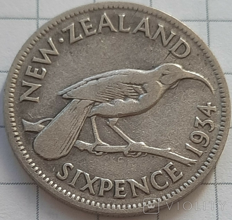 Новая Зеландия 6 пенсов, 1934, фото №2
