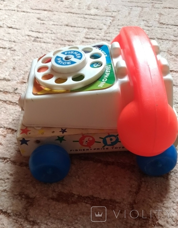 Каталка телефон Fisher Price. 1961, фото №4