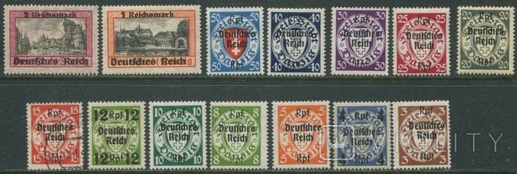 1939 Германия Рейх Данциг полная серия надпечатки, фото №2
