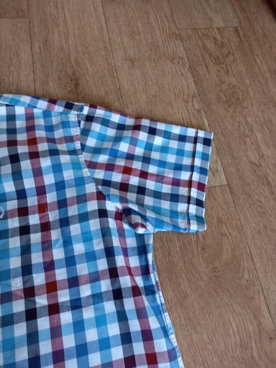 M&amp;S Blue Harbour Рубашка мужская в клетку короткий рукав 2 XL, photo number 9