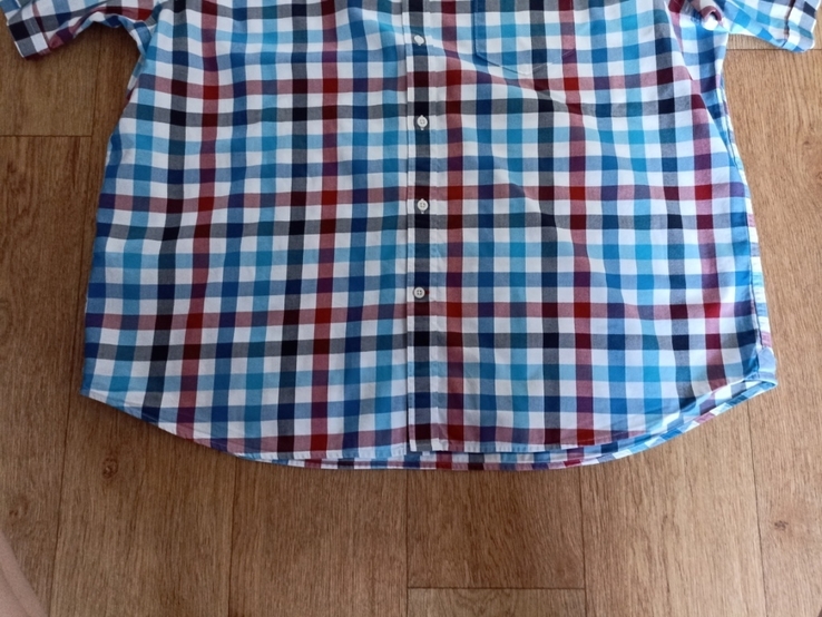 M&amp;S Blue Harbour Рубашка мужская в клетку короткий рукав 2 XL, фото №10