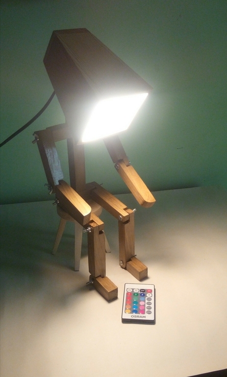 Светильник деревянный, фото №3