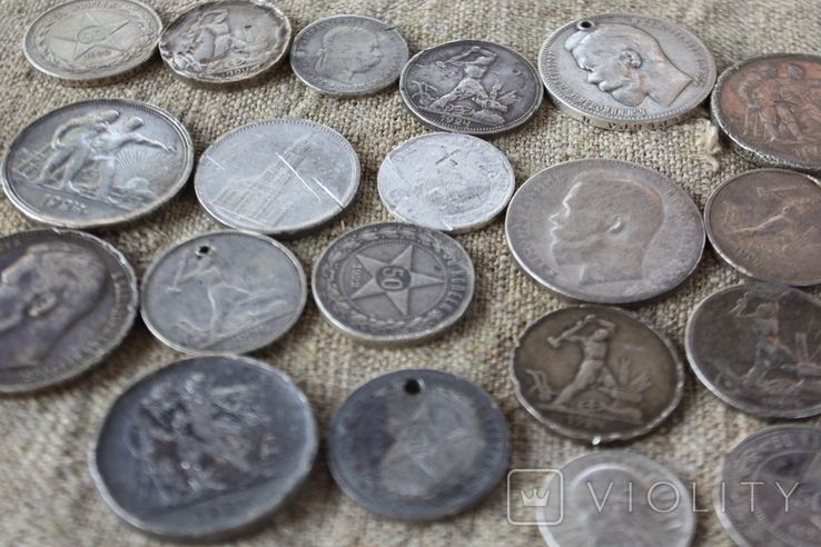 Лом срібних монет, фото №3