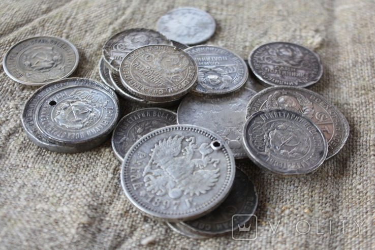 Лом срібних монет, фото №5