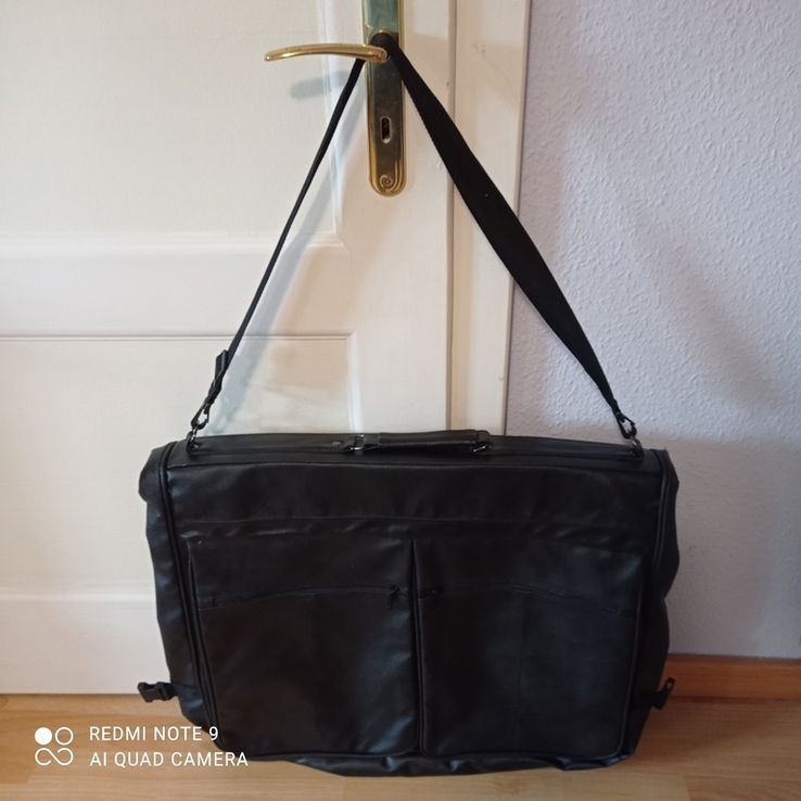 Черная кожаная габаритная сумка ( Германия), фото №6