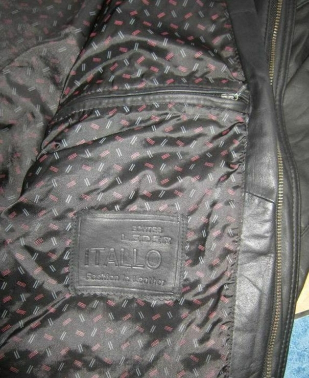 Якісна шкіряна чоловіча куртка ITALLO. 62р. Італія. Лот 1091, фото №6
