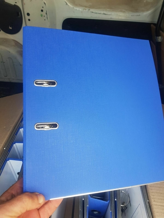 Папка реєстратор А4 Buromax 50мм синя 30шт у коробці, фото №6